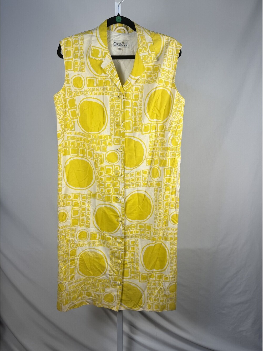 Alfred Shaheen Dress Yellow Size L